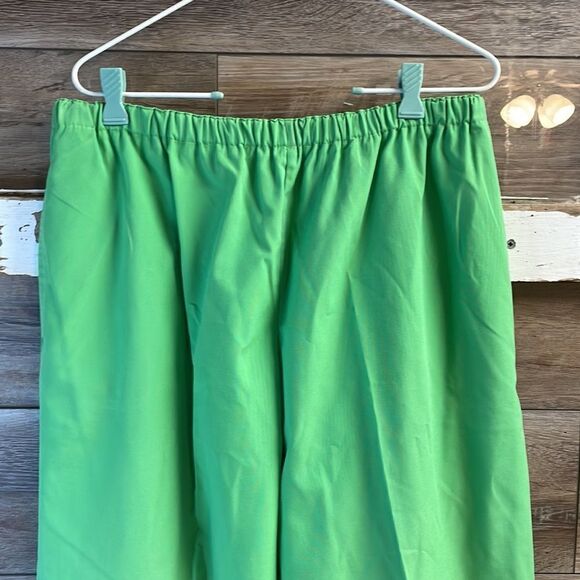JORDANA Ladies Cotton Elastic Waist Pants Lime Green Size Large - Picture 2 of 5